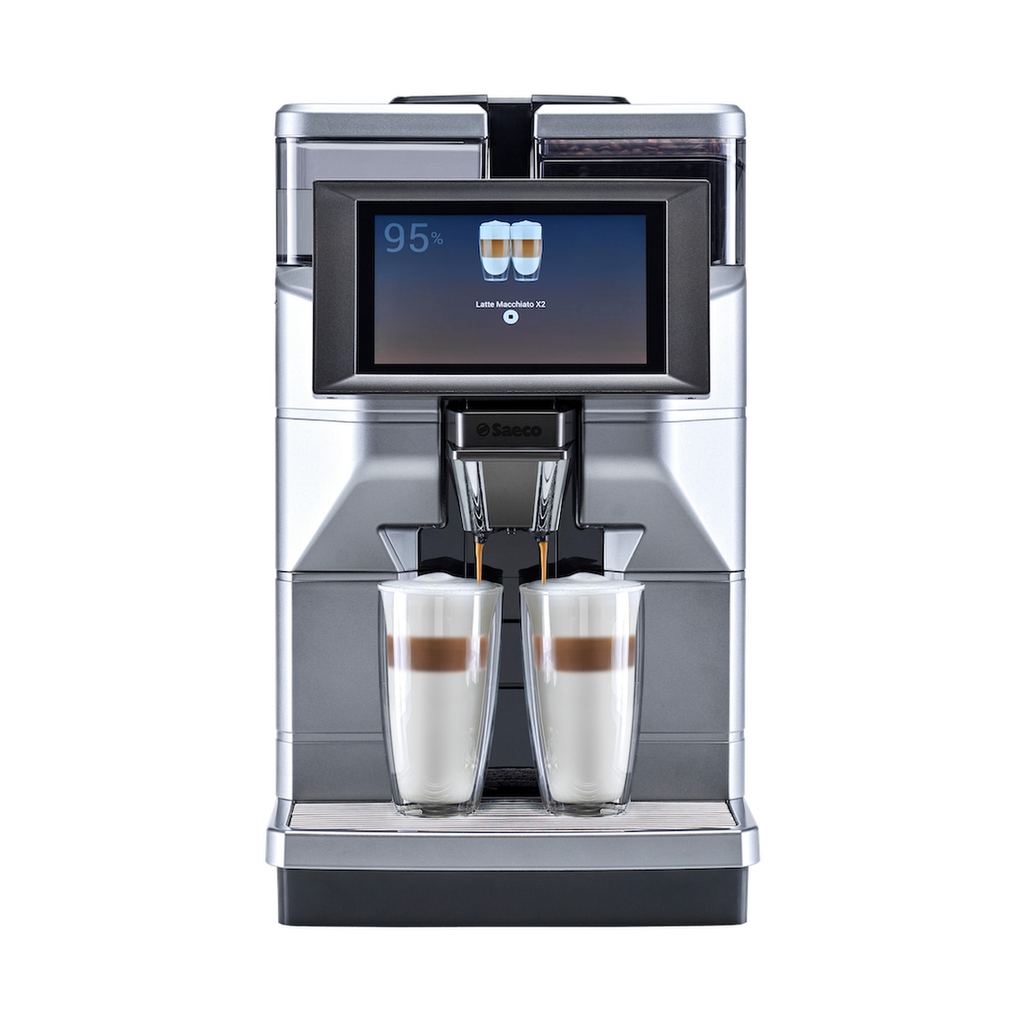 Saeco Magic M2 touchscreen bean-to-cup coffee machine, front view