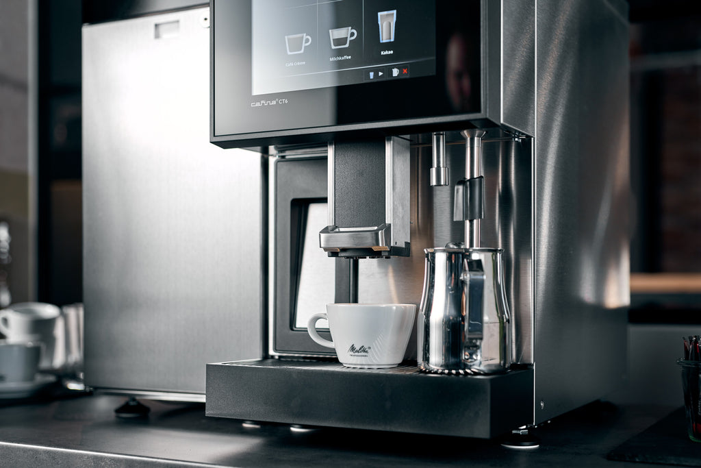 Melitta Cafina CT6 fully automatic coffee machine, front view