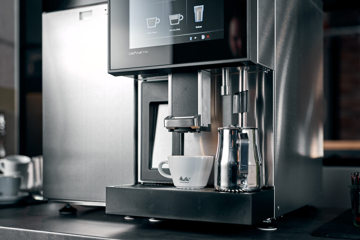 Melitta Cafina CT6 fully automatic coffee machine, front view