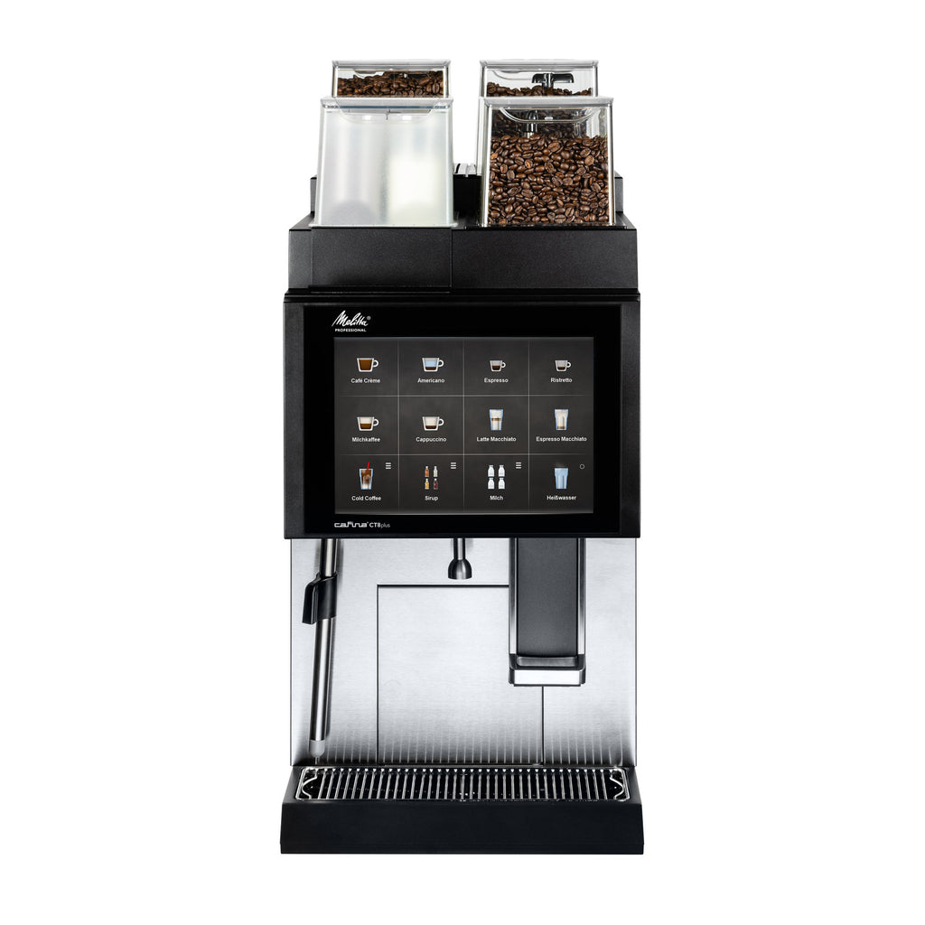 Melitta Cafina CT8plus fully automatic coffee machine, front view
