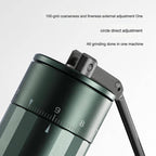 zeroHero Z5 X-Fold hand grinder in Avocado Green, side view