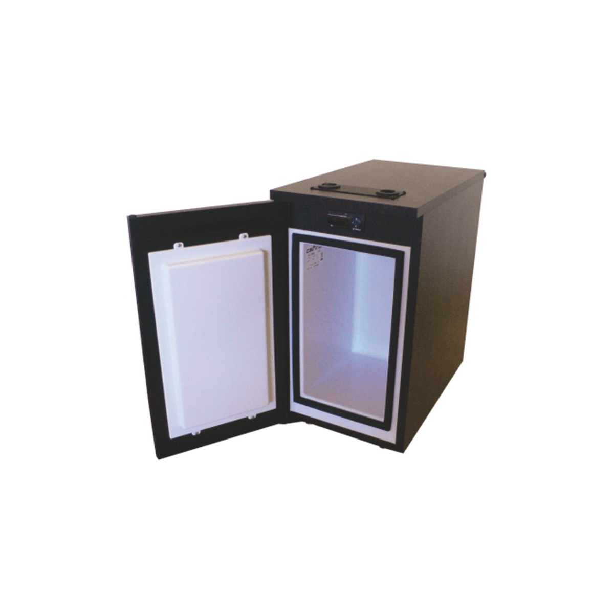 Melitta Cafina MC UT under-counter milk cooler with the door open