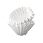 zeroHero white flat-bottom coffee filter papers with wavy walls