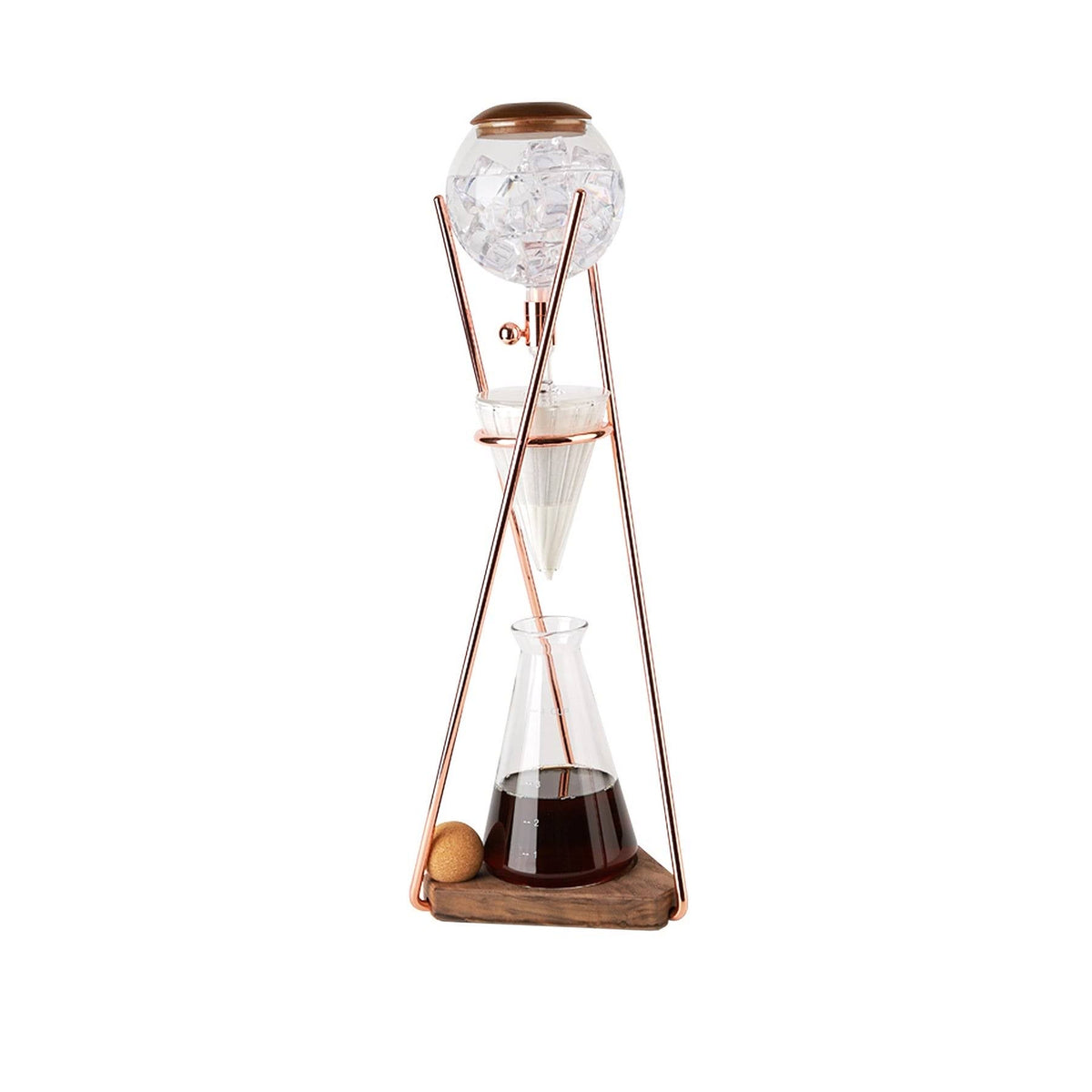 zeroHero Dingyuan Classic ice drip cold brew tower with wooden stand