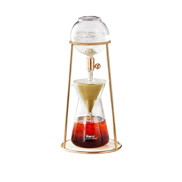 zeroHero Dingyuan Mini Ice Drip Cold Brew Tower, Rose Golden