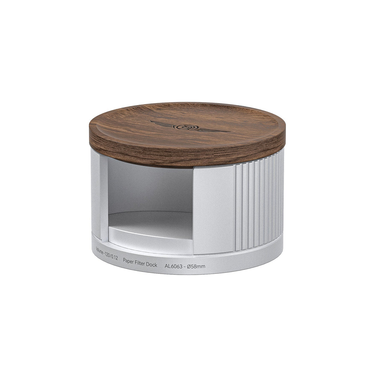 zeroHero Espresso Paper Filter Dock, Silvery