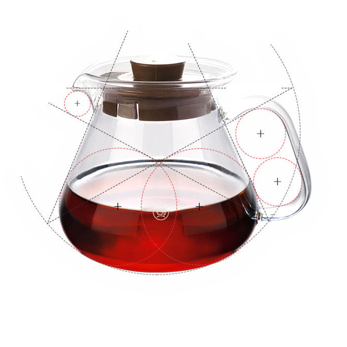 zeroHero Original Glass Coffee Server with lid and handle