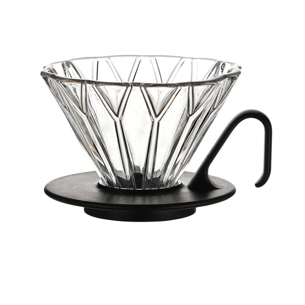 zeroHero Prisma Glass pour over dripper in Crystal White