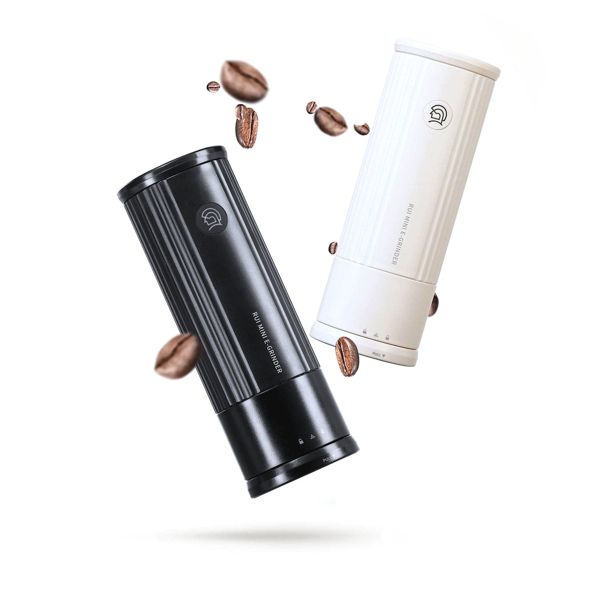 zeroHero Rui Mini portable electric grinder in black, front view