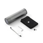 zeroHero Rui portable electric grinder in black, front view