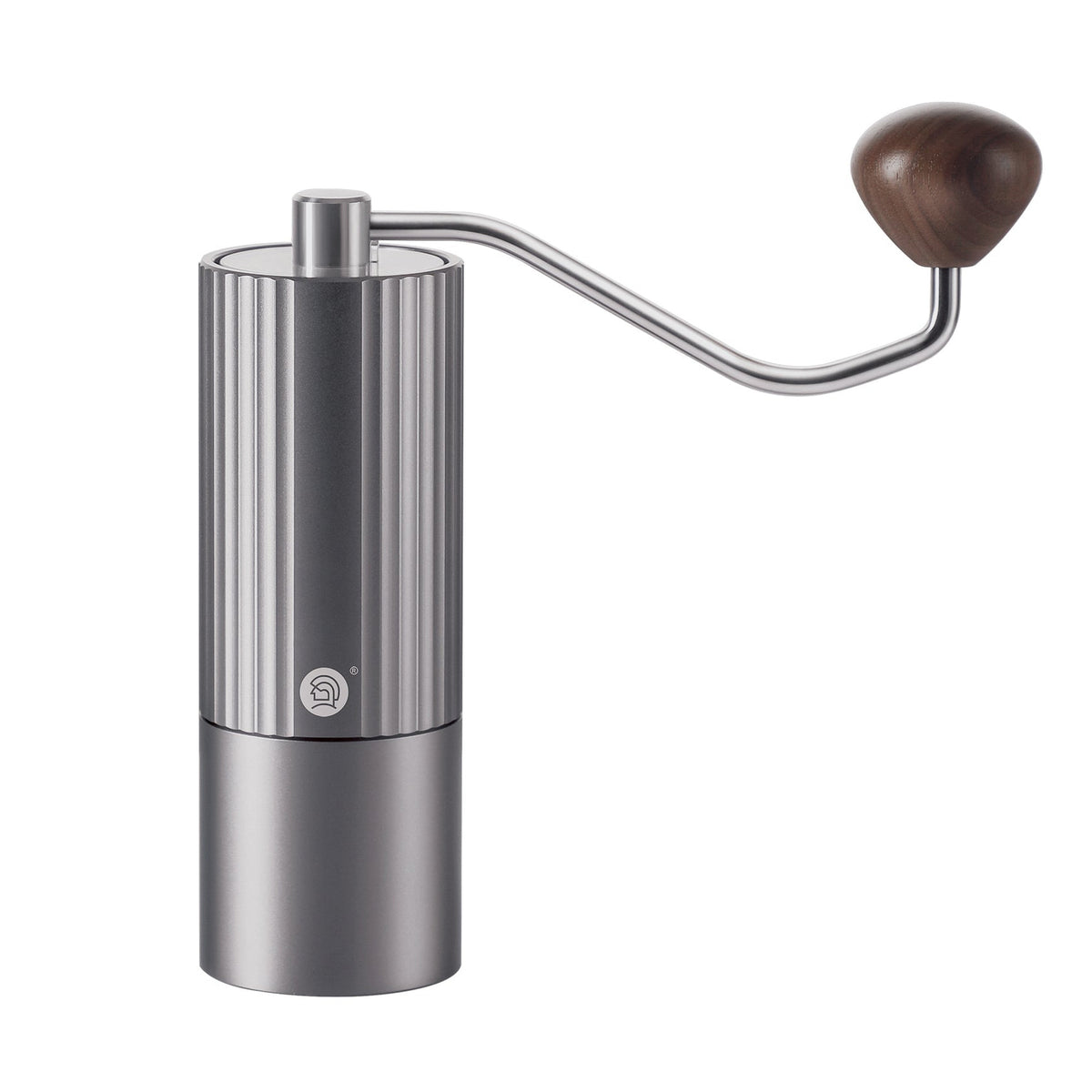 zeroHero Z3 hand grinder in grey, side view